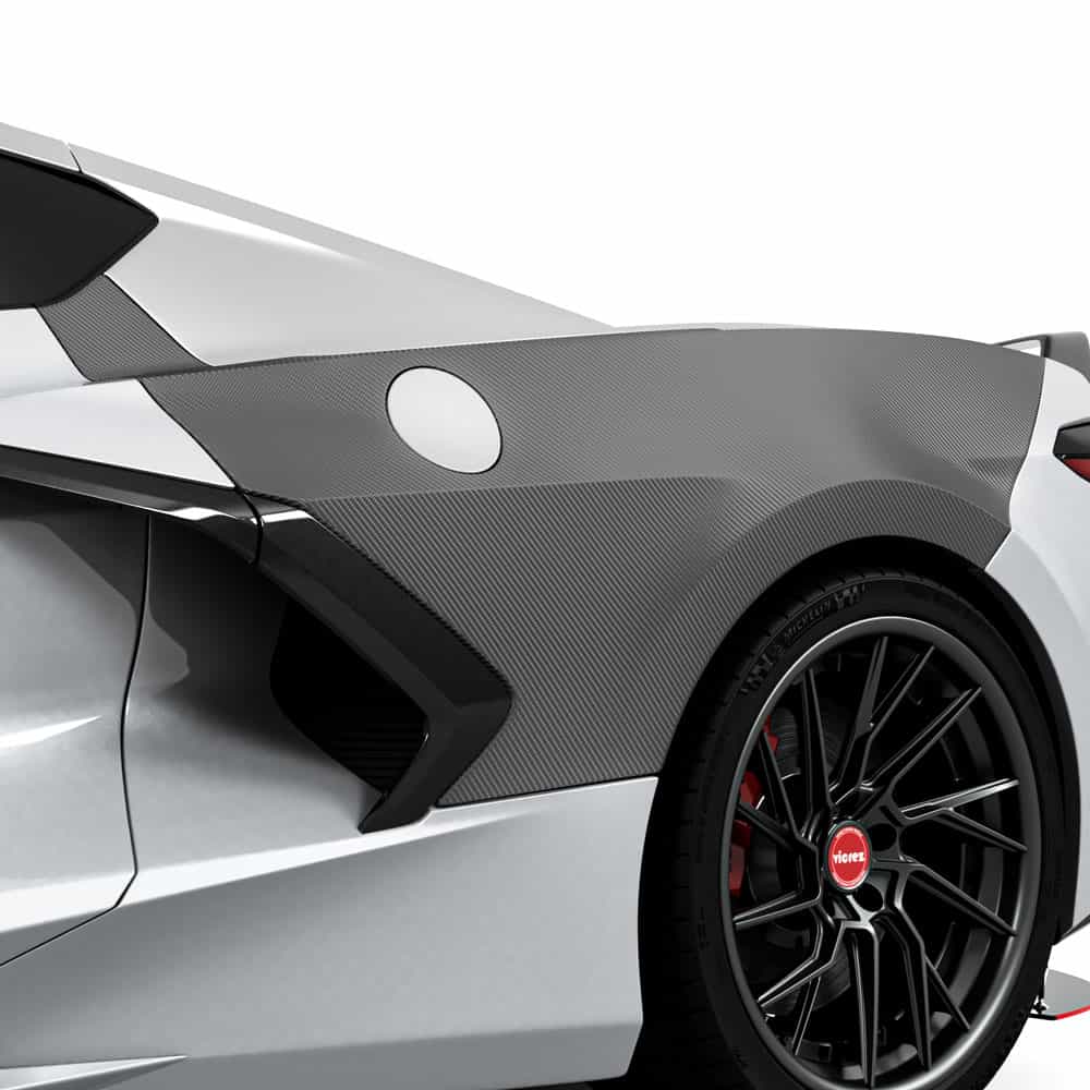 Vicrez Rear Fender Cover Vinyl vz102301 | Corvette C8 2020-2026