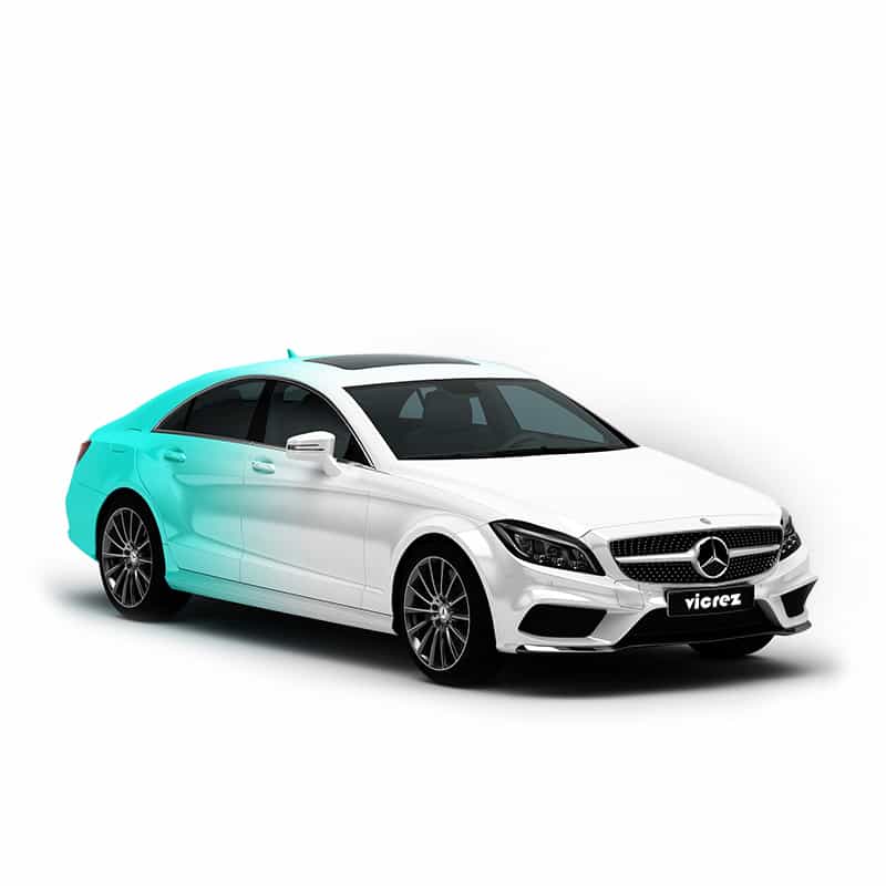 Vicrez Vinyl Car Wrap Film vzv10740 White To Cyan Horizontal Gradient Pattern
