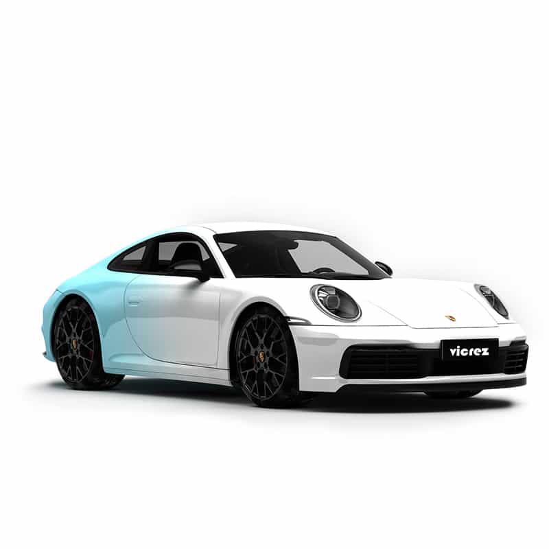 Vicrez Vinyl Car Wrap Film vzv10743 White To Pale Blue Horizontal Gradient Pattern