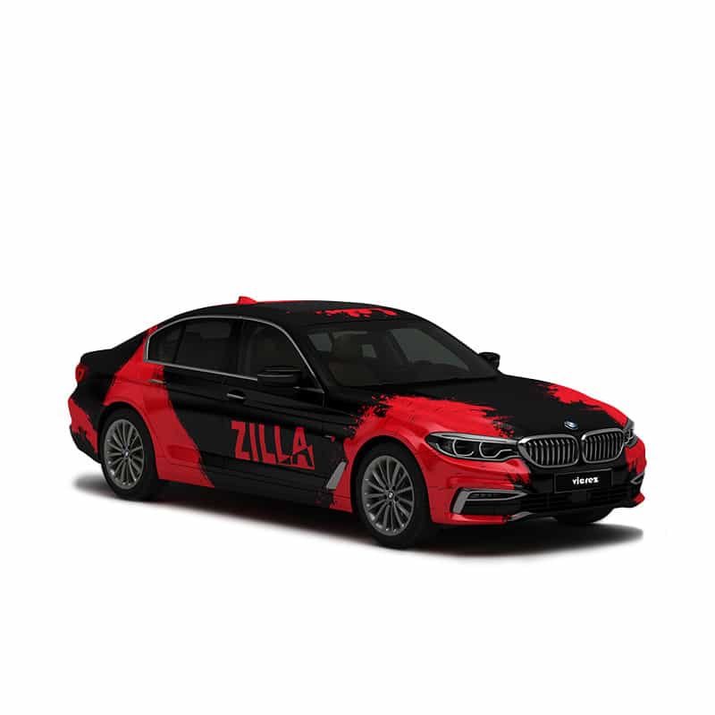 Vicrez Vinyl Car Wrap Film vzv10806 Black Red Body Accent Splatter Pattern