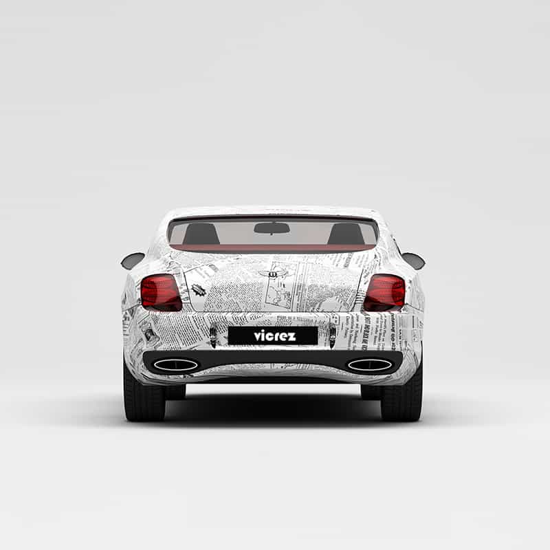 Vicrez Vinyl Car Wrap Film vzv10830 Newspaper Pattern