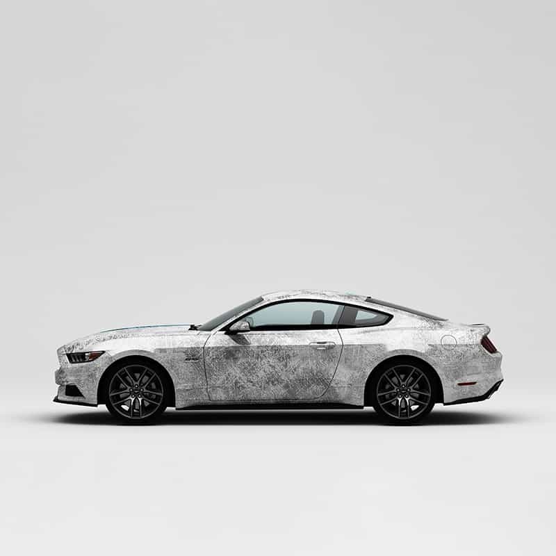 Vicrez Vinyl Car Wrap Film vzv10842 Distressed Graphite Geometric Blue Opposite Pattern