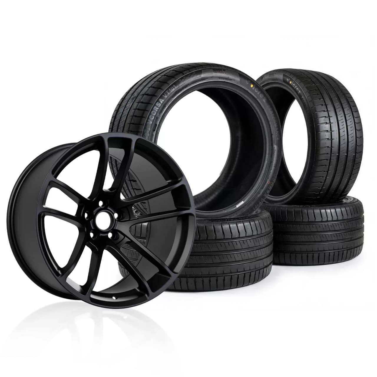 Vicrez Track Staggered Wheel vzn111411, vzn100793 & Tire Package - 20x9.5 & 20x11 with VCORSA 275/40ZR20 & 315/35ZR20 | Dodge Charger 2006-2023