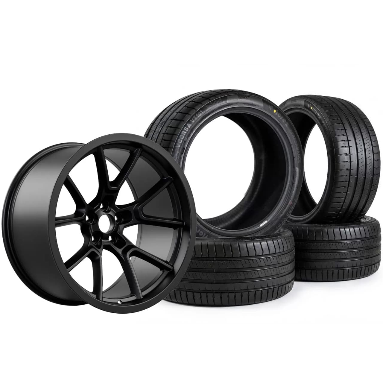 Vicrez Street Beast Staggered Wheel vzn111413, vzn111414 & Tire Package - 20x9 & 20x10.5 with VCORSA 275/40ZR20 & 305/35ZR20 | Dodge Challenger 2008-2023