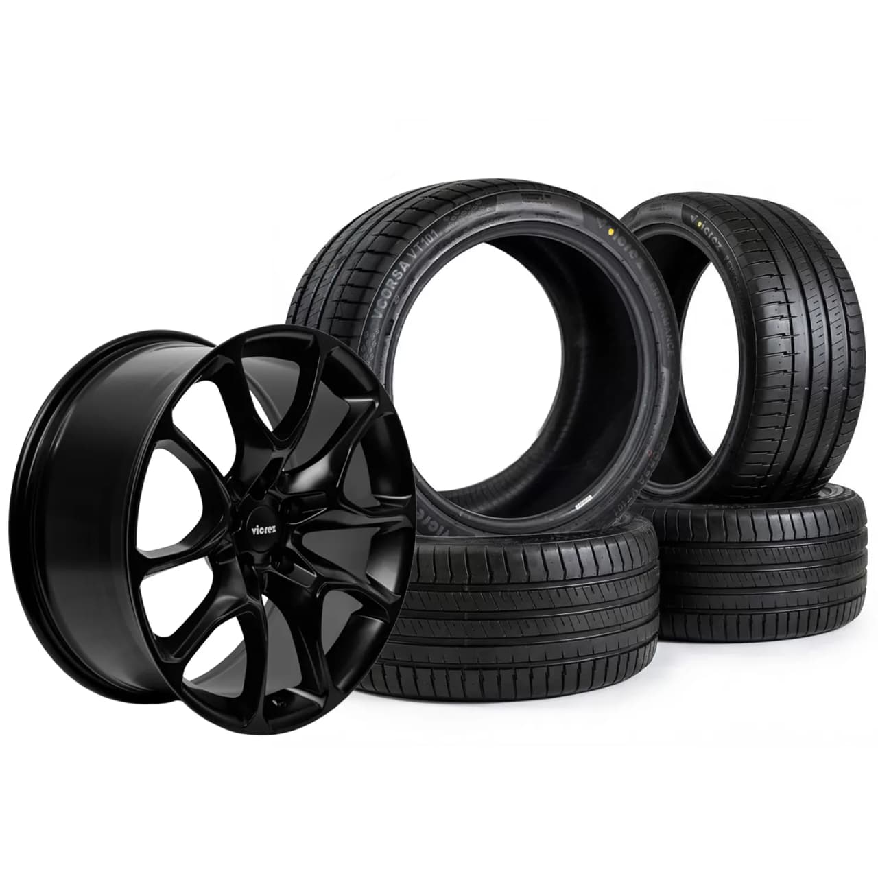 Vicrez Street-Stance Wheel vzn111416, vzn111417 & Tire Package - 20x9 & 20x10 with VCORSA 245/45ZR20 & 275/40ZR20 | Dodge Durango 2011-2023
