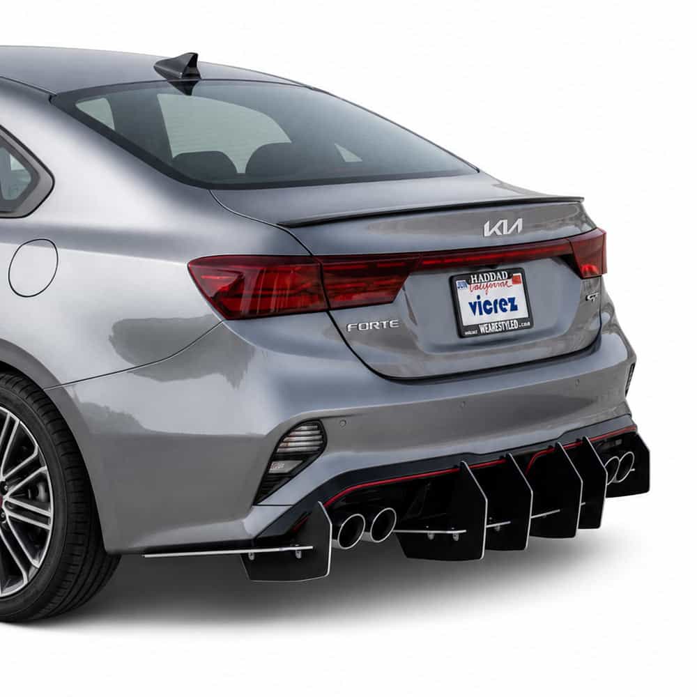 Vicrez Centa VR2 Rear Diffuser vz104127 | Kia Forte 2019-2024