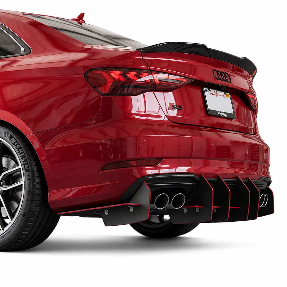 Vicrez Centa VR2 Rear Diffuser vz103752 | Audi S3 2022-2026