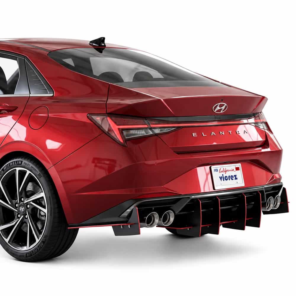Vicrez Genali VR2 Rear Diffuser vz104056 | Hyundai Elantra 2020-2026