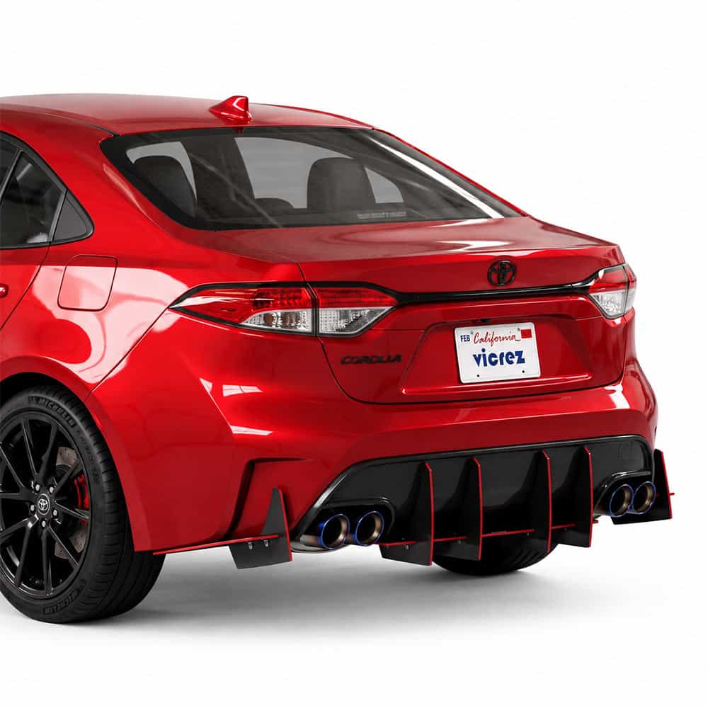 Vicrez Genali VR2 Rear Diffuser vz104334 | Toyota Corolla 2018-2026