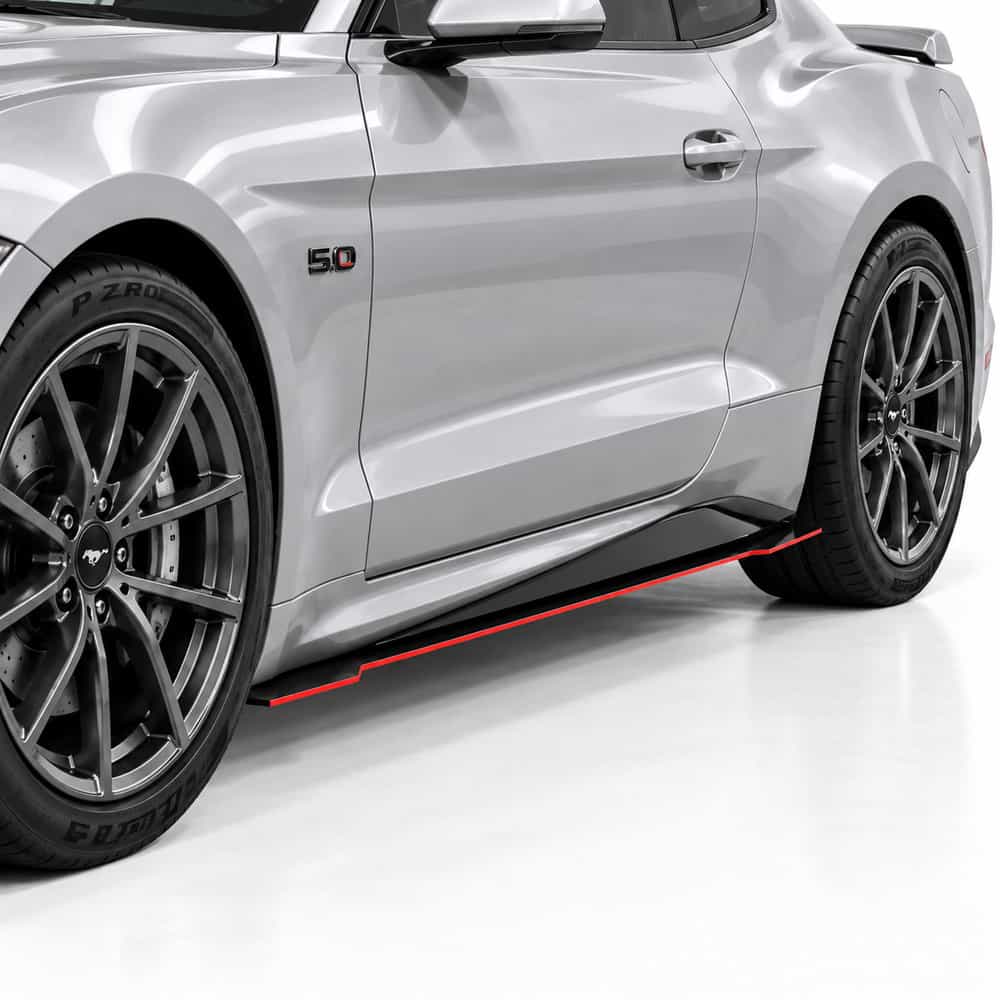 Vicrez V7R Side Skirt Splitters vz104633 | Ford Mustang 2015-2025