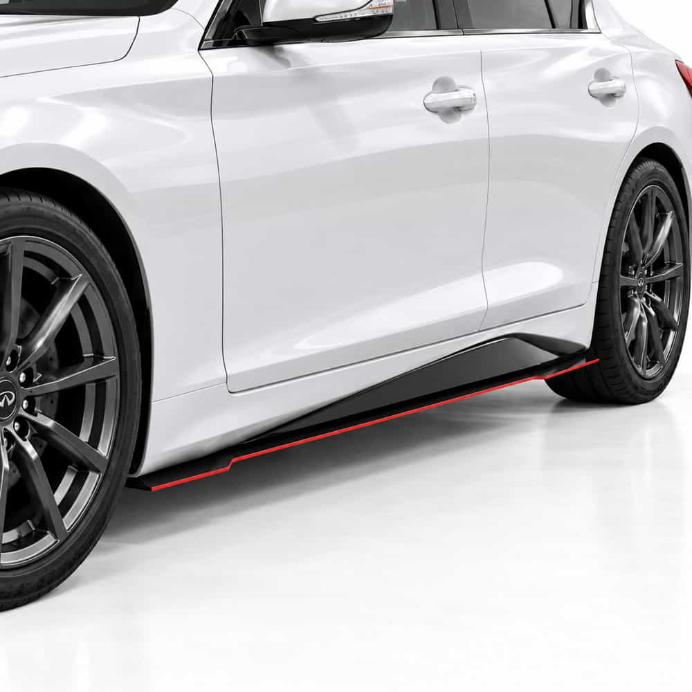 Vicrez V7R Side Skirt Splitters vz104744 | Infiniti Q50 2017-2024