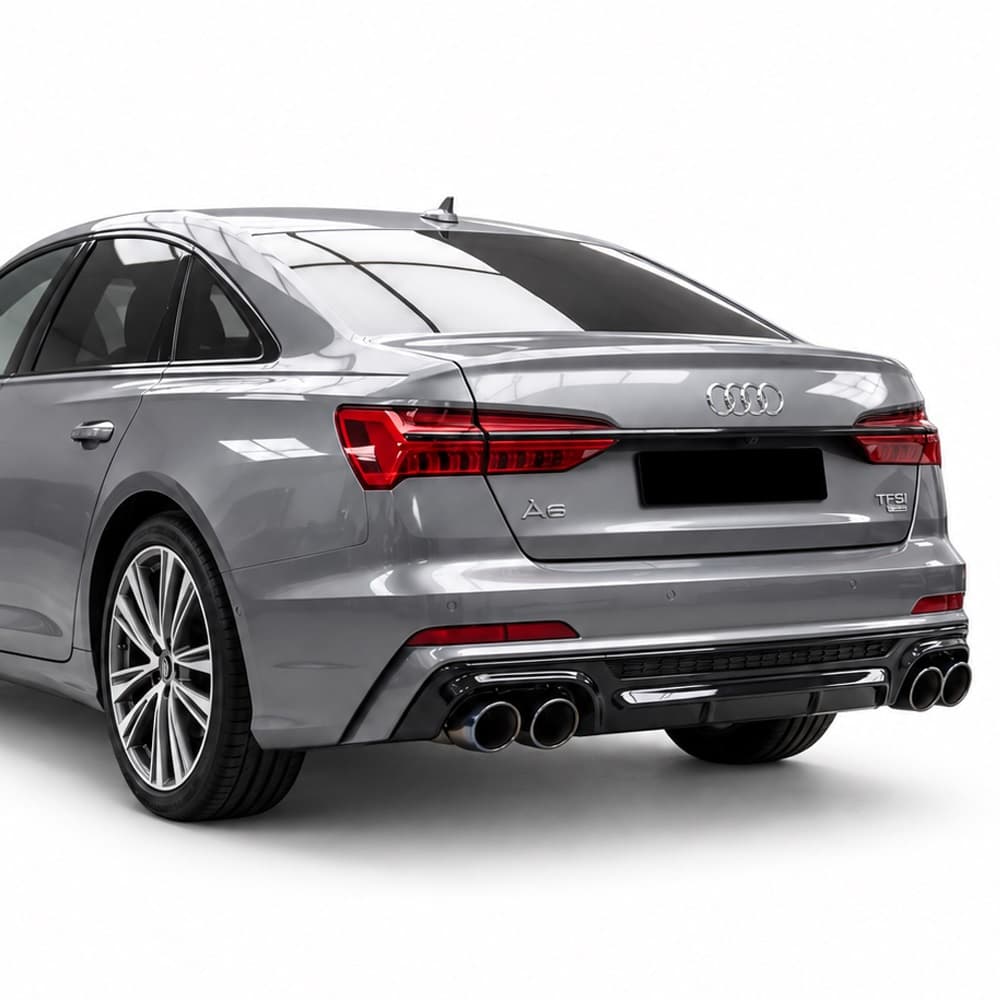 Vicrez S6 Rear Diffuser With Plastic Tips vz105457 | Audi A6 S-line 2019-2026
