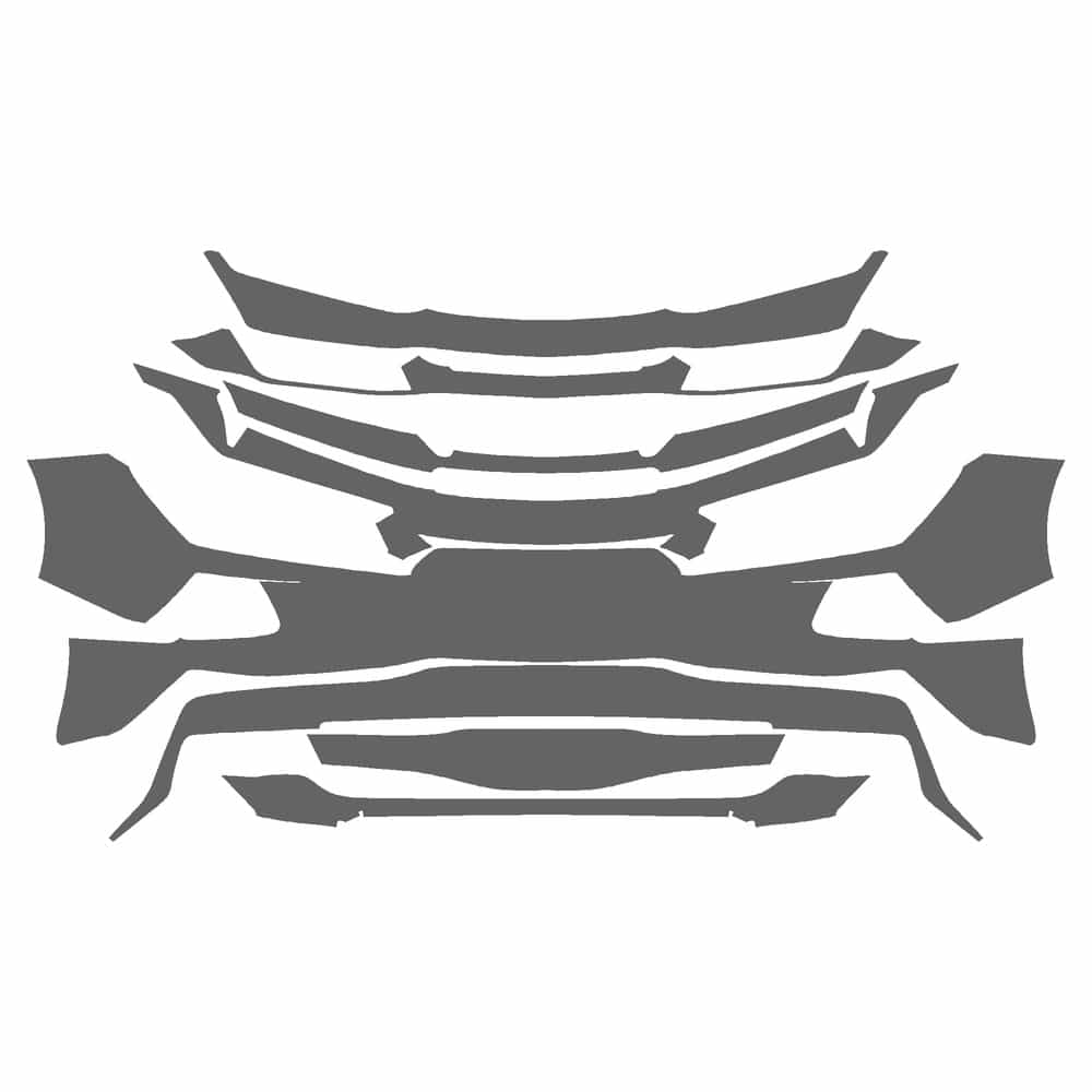 Vicrez Paint Protection PPF Pre-Cut Bumper, Back w/ Z51 Performance Package vpp132785 for Chevrolet Corvette Coupe 2020-2026