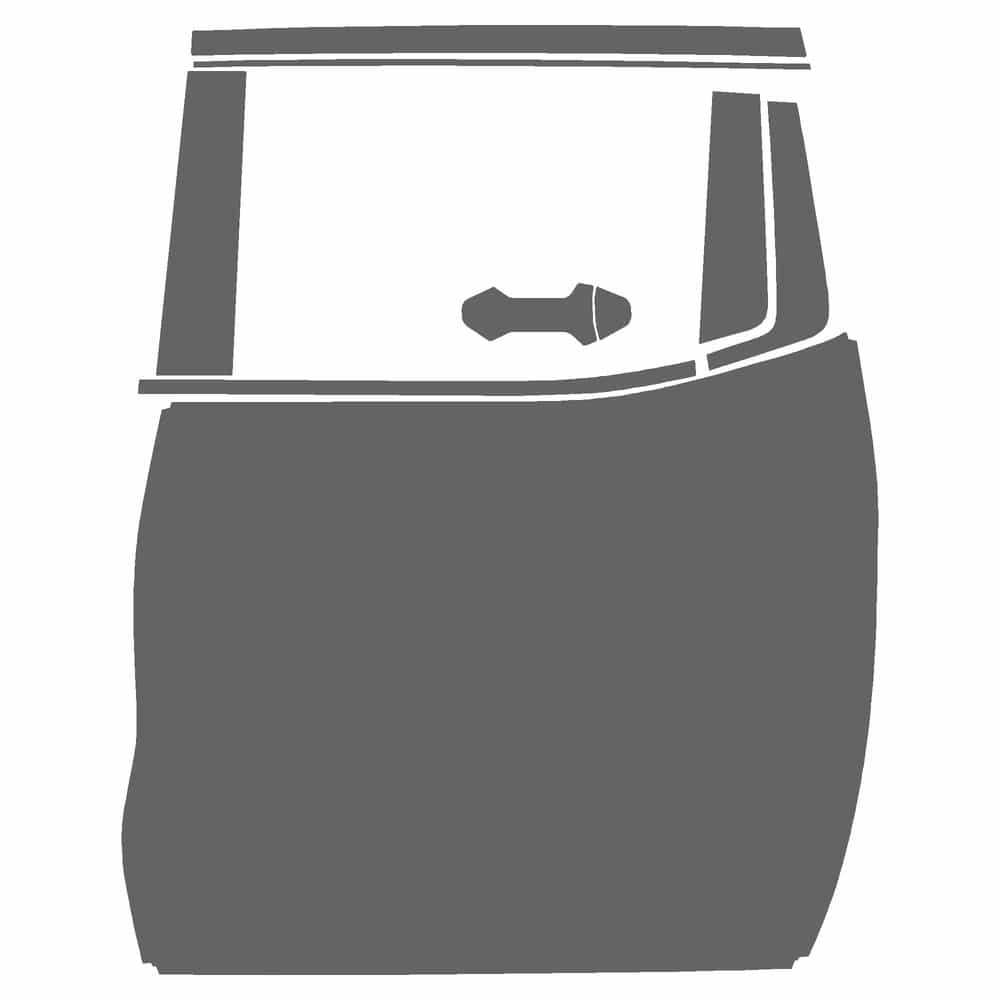 Vicrez Paint Protection PPF Pre-Cut Door, Rear Driver vpp160999 for GMC Sierra EV Crew Pickup 2024-2026