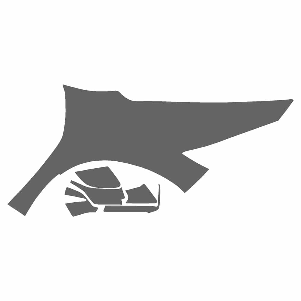Vicrez Paint Protection PPF Pre-Cut Fenders/Mirrors, Passenger vpp133019 for Chevrolet Corvette Coupe 2023-2026