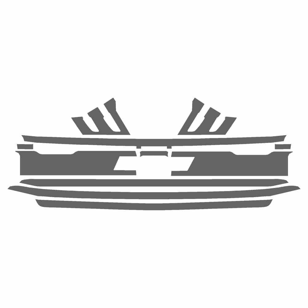 Vicrez Paint Protection PPF Pre-Cut Grille vpp137439 for Chevrolet Silverado Crew Pickup 2024-2026