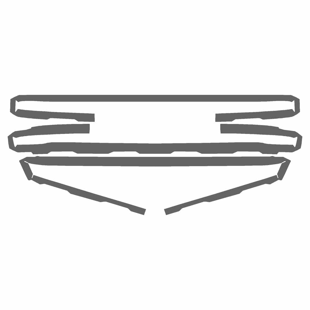 Vicrez Paint Protection PPF Pre-Cut Grille, Middle vpp160325 for GMC Sierra 1500 Crew Pickup 2022-2026