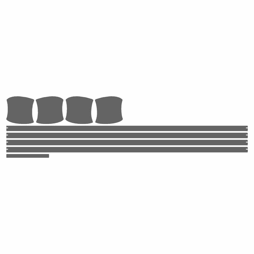 Vicrez Paint Protection PPF Pre-Cut Kit, Appearance A vpp135579 for Chevrolet Silverado 1500 Extd Pickup 2022-2026