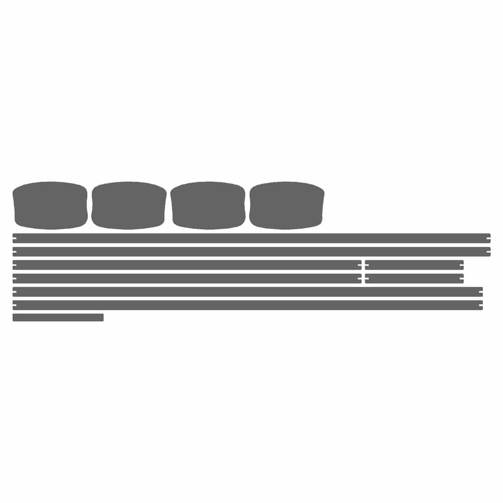 Vicrez Paint Protection PPF Pre-Cut Kit, Appearance A vpp135722 for Chevrolet Silverado Extd Pickup 2016-2018
