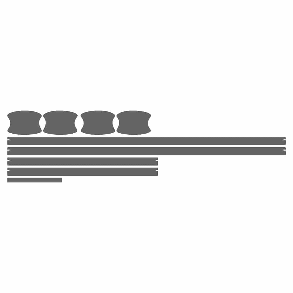 Vicrez Paint Protection PPF Pre-Cut Kit, Appearance A vpp144161 for Dodge Durango SUV 2018-2020