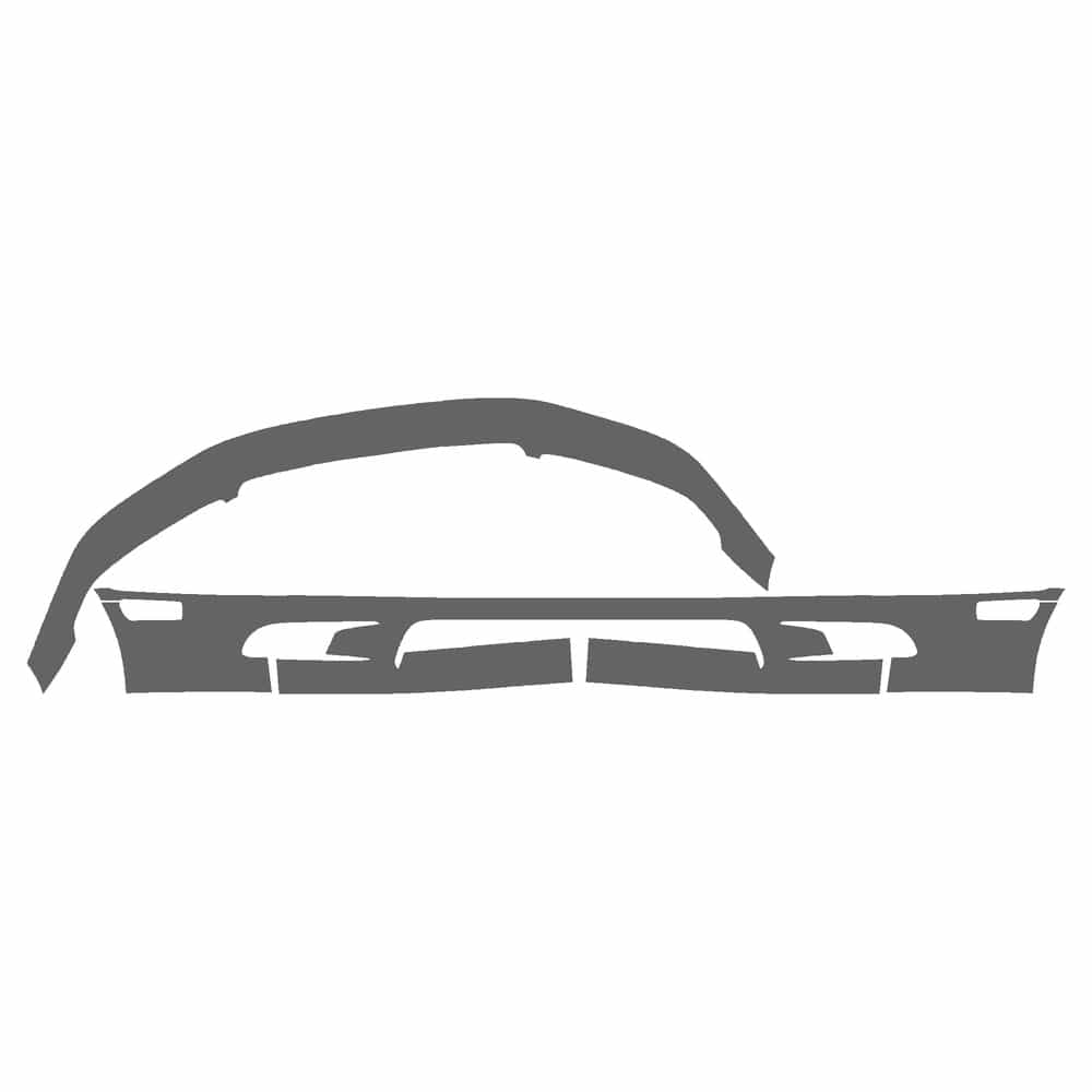 Vicrez Paint Protection PPF Pre-Cut Kit, Front Bumper vpp209801 for Mitsubishi Lancer Sedan 2003