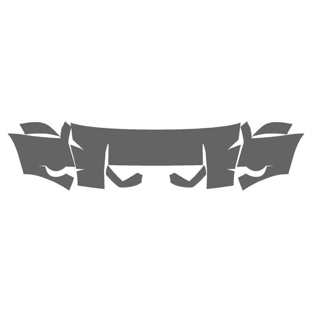 Vicrez Paint Protection PPF Pre-Cut Kit, Front Bumper Part 1 vpp144529 for Dodge Nitro SUV 2007-2011