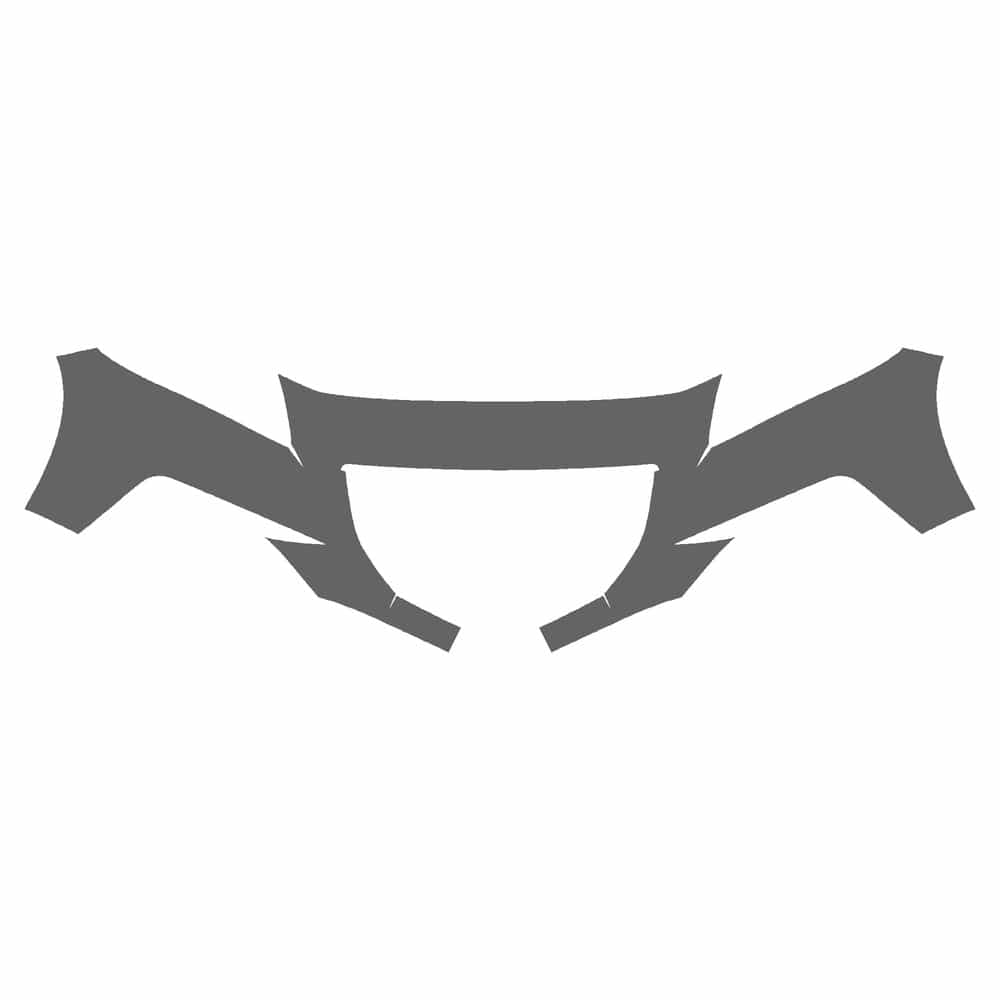 Vicrez Paint Protection PPF Pre-Cut Kit, Front Bumper Part 1 vpp165349 for Honda CR-Z Hatchback 2013-2015