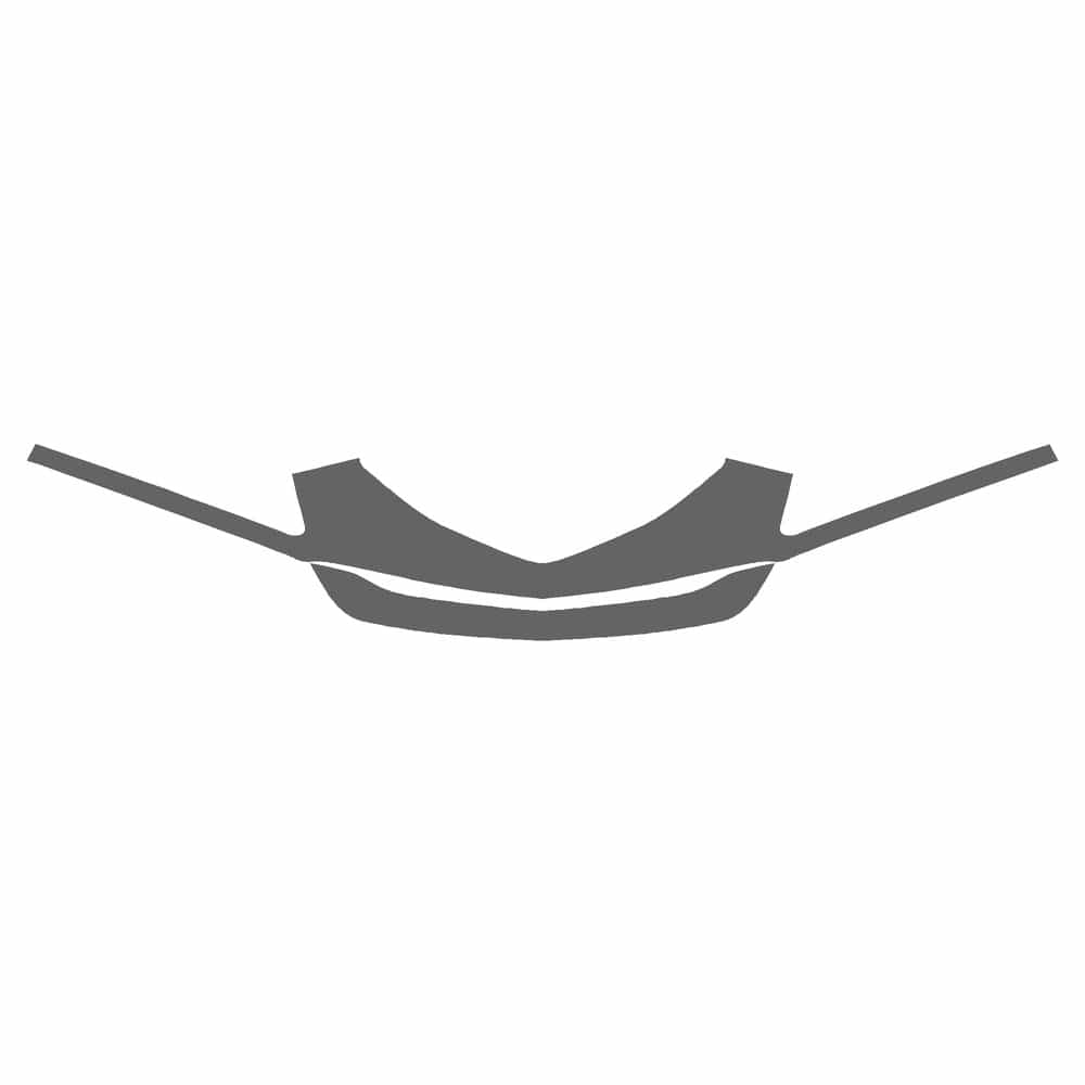 Vicrez Paint Protection PPF Pre-Cut Kit, Front Bumper Part 2 vpp197827 for McLaren Automotive GT Coupe 2019-2024