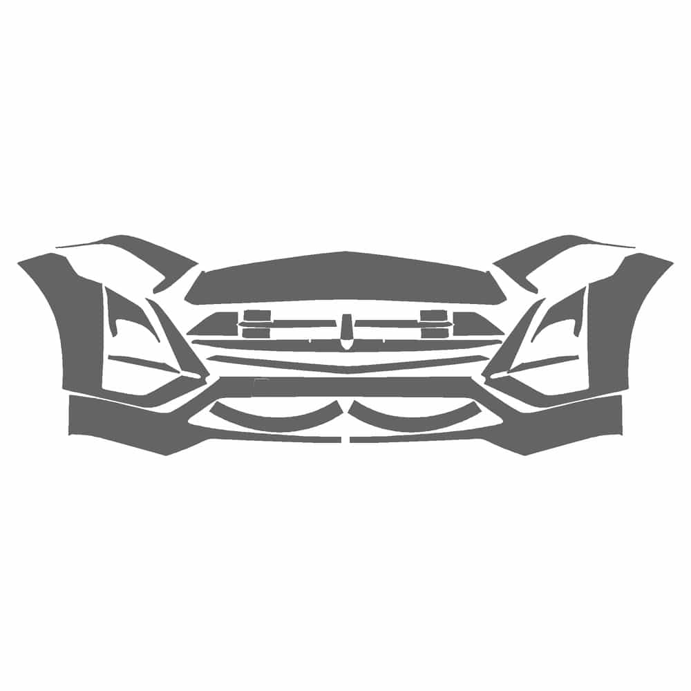 Vicrez Paint Protection PPF Pre-Cut Kit, Front Bumper, w/ 6 Sensors vpp129096 for Cadillac Lyriq SUV 2023-2026