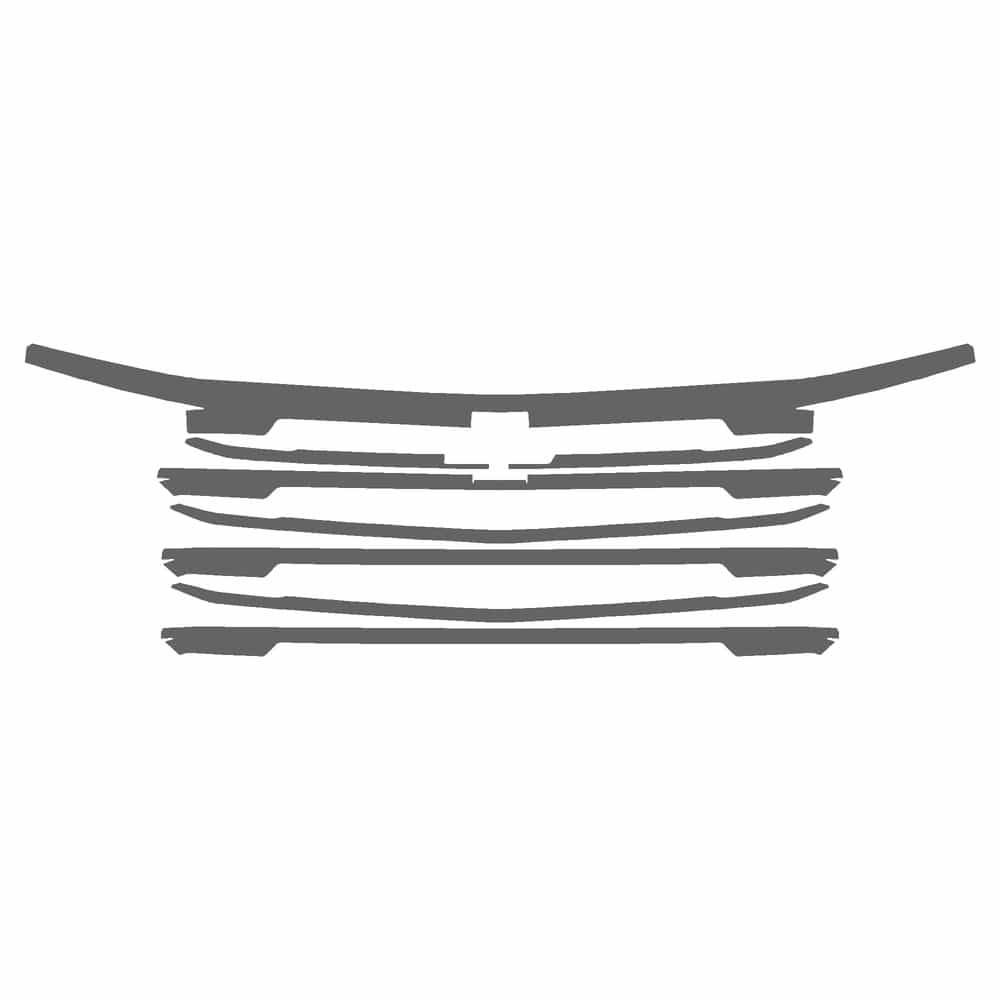 Vicrez Paint Protection PPF Pre-Cut Kit, Grille(s) vpp135337 for Chevrolet Silverado 1500 Crew Pickup 2022-2026
