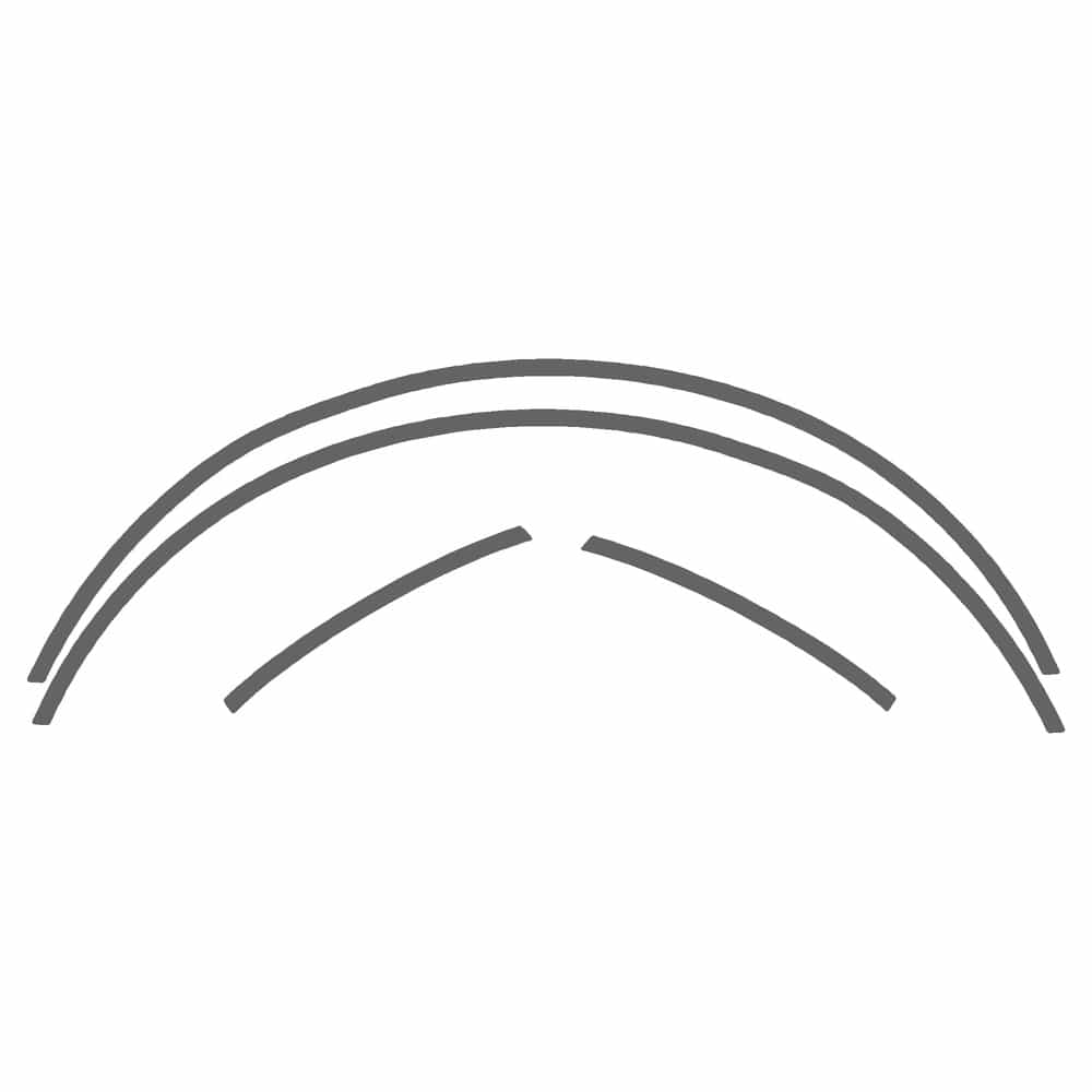 Vicrez Paint Protection PPF Pre-Cut Kit, Wheel Lip Front, Driver & Passenger vpp141924 for Chrysler Concorde Sedan 2003-2004