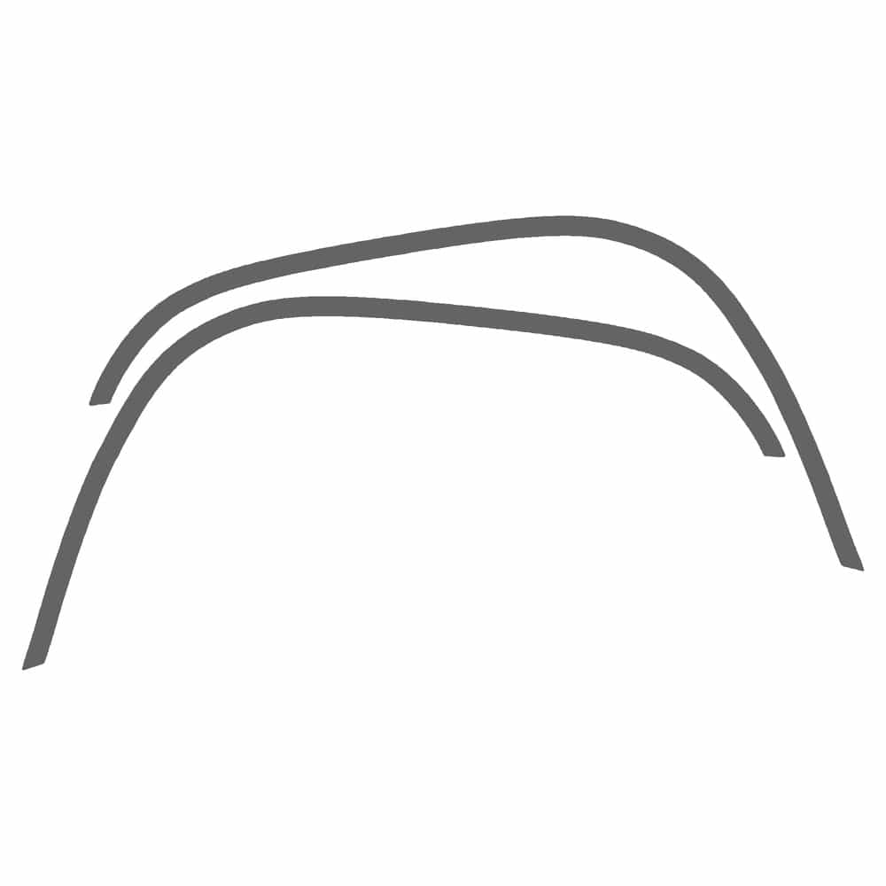 Vicrez Paint Protection PPF Pre-Cut Kit, Wheel Lip Front, Driver & Passenger vpp143620 for Dodge Dakota 2002-2004