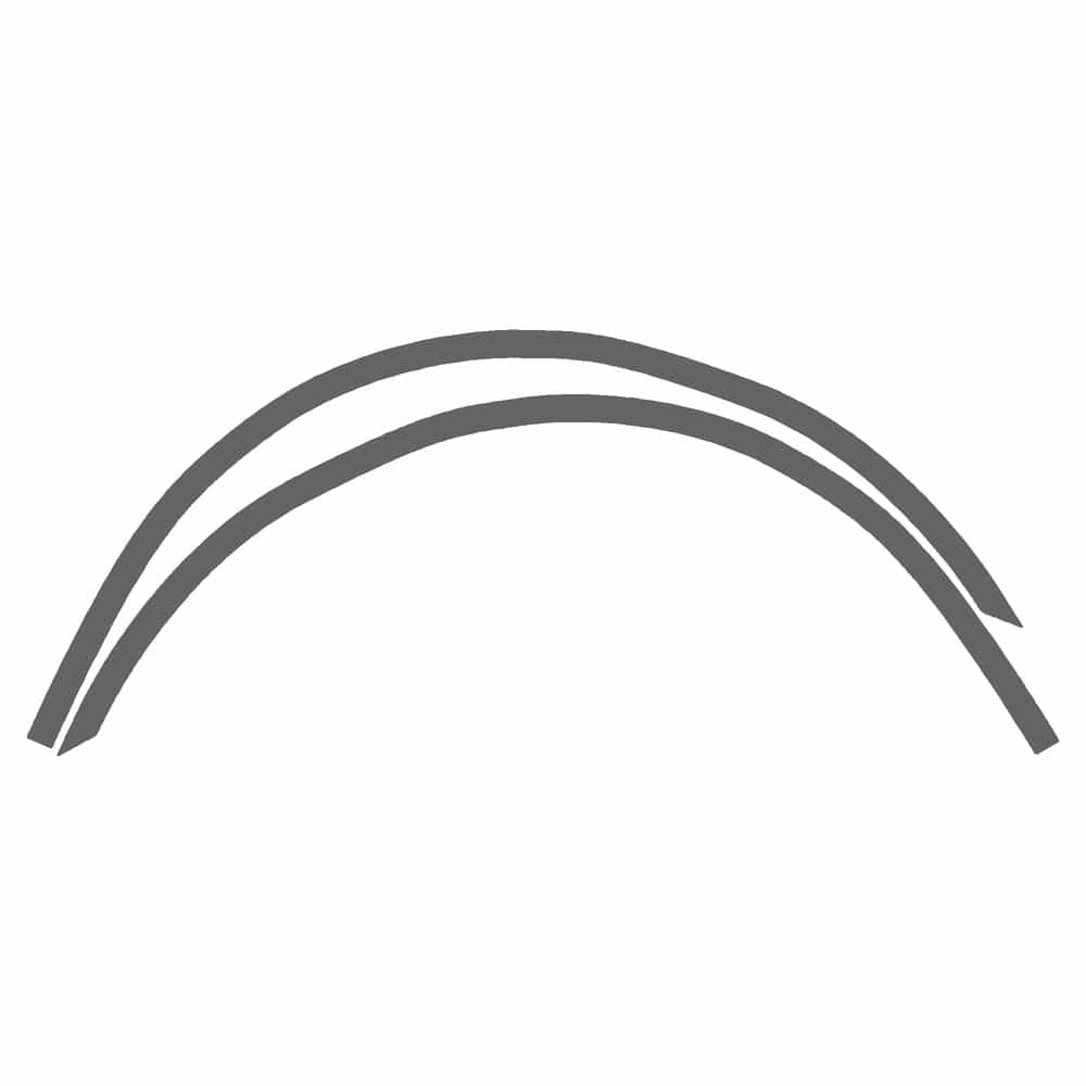 Vicrez Paint Protection PPF Pre-Cut Kit, Wheel Lip Front, Driver & Passenger vpp169433 for Hyundai Elantra Sedan 2003