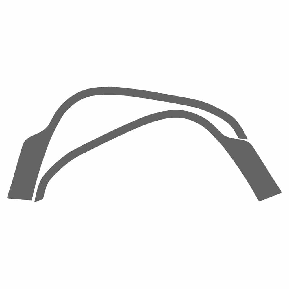 Vicrez Paint Protection PPF Pre-Cut Kit, Wheel Lip/Splash Front, Driver & Passenger vpp135025 for Chevrolet Silverado 2003-2005