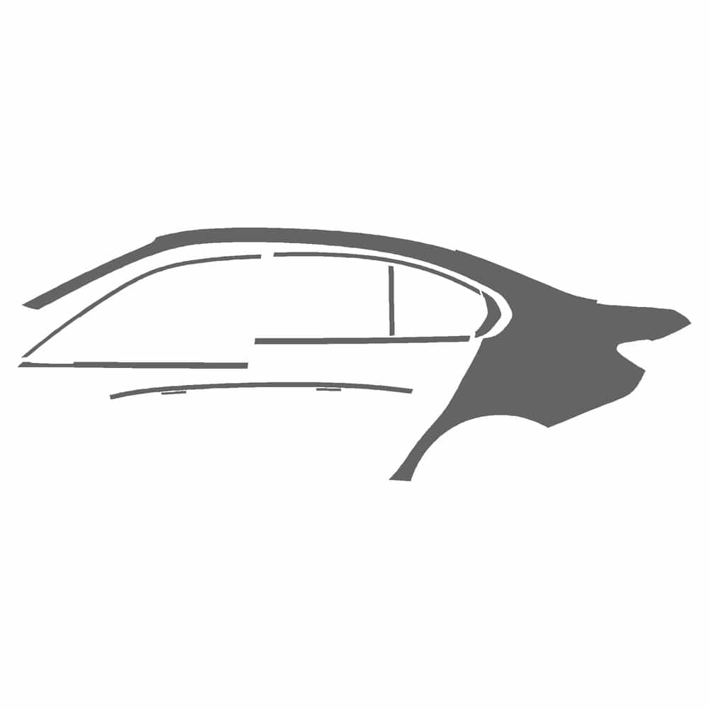 Vicrez Paint Protection PPF Pre-Cut Qtr. Panel, Rear Driver vpp118388 for BMW M3/M3 Sedan 2021-2026
