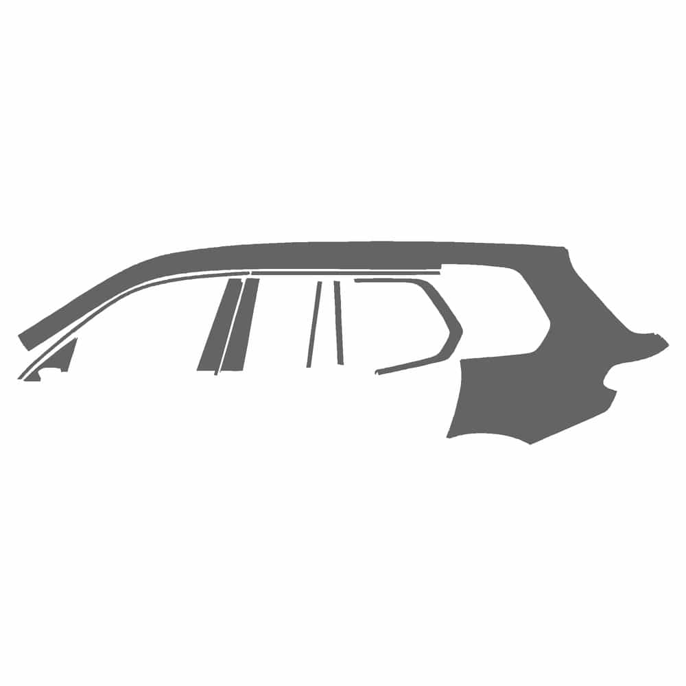 Vicrez Paint Protection PPF Pre-Cut Qtr. Panel, Rear Driver vpp124402 for BMW X7 SUV 2019-2022