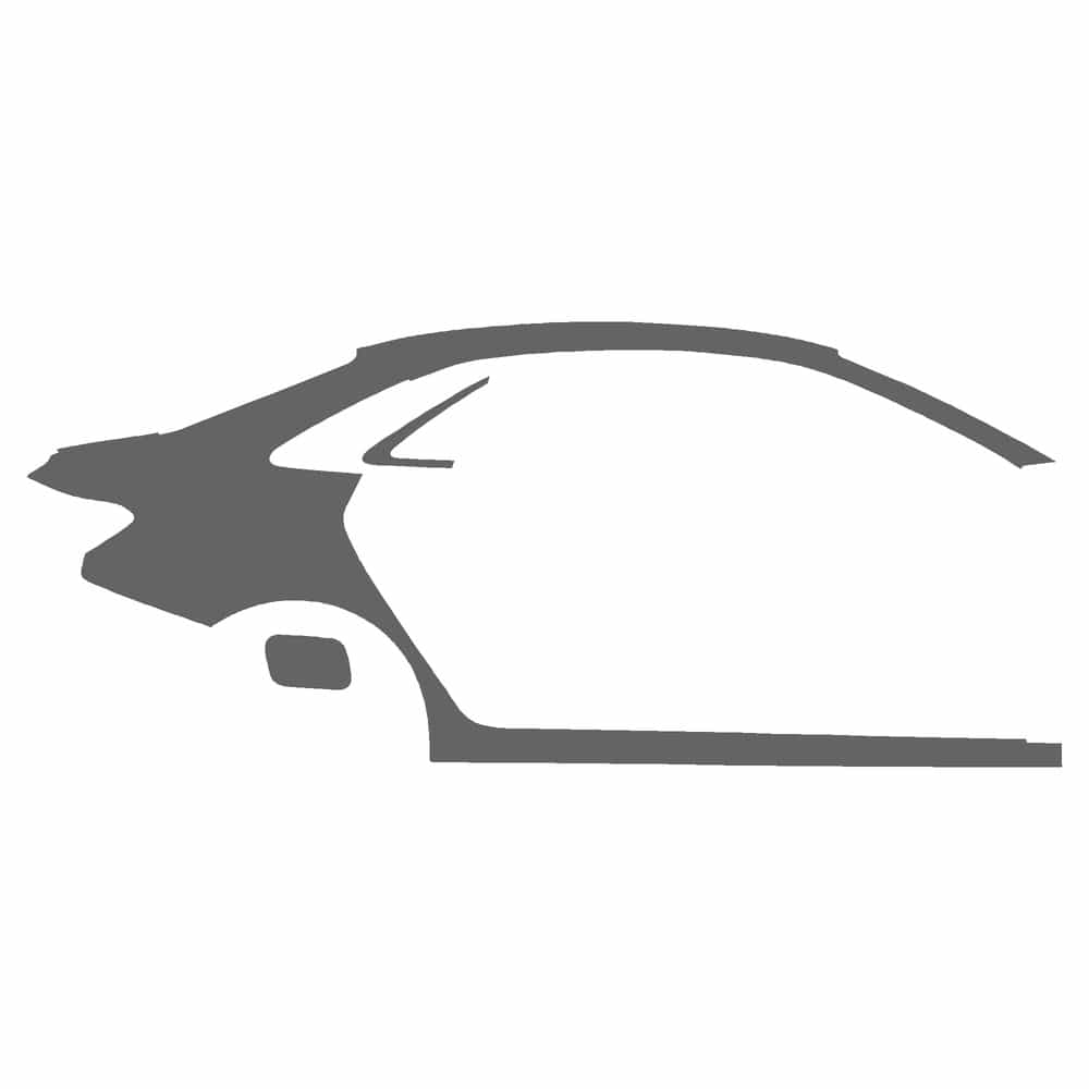 Vicrez Paint Protection PPF Pre-Cut Qtr. Panel, Rear Passenger vpp102918 for Audi A3 Sedan 2025-2026