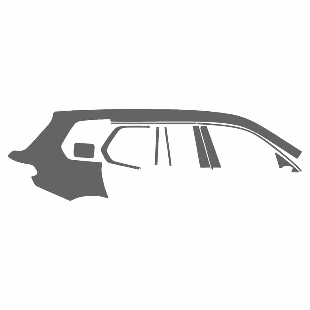 Vicrez Paint Protection PPF Pre-Cut Qtr. Panel, Rear Passenger vpp124466 for BMW X7 SUV 2023-2026