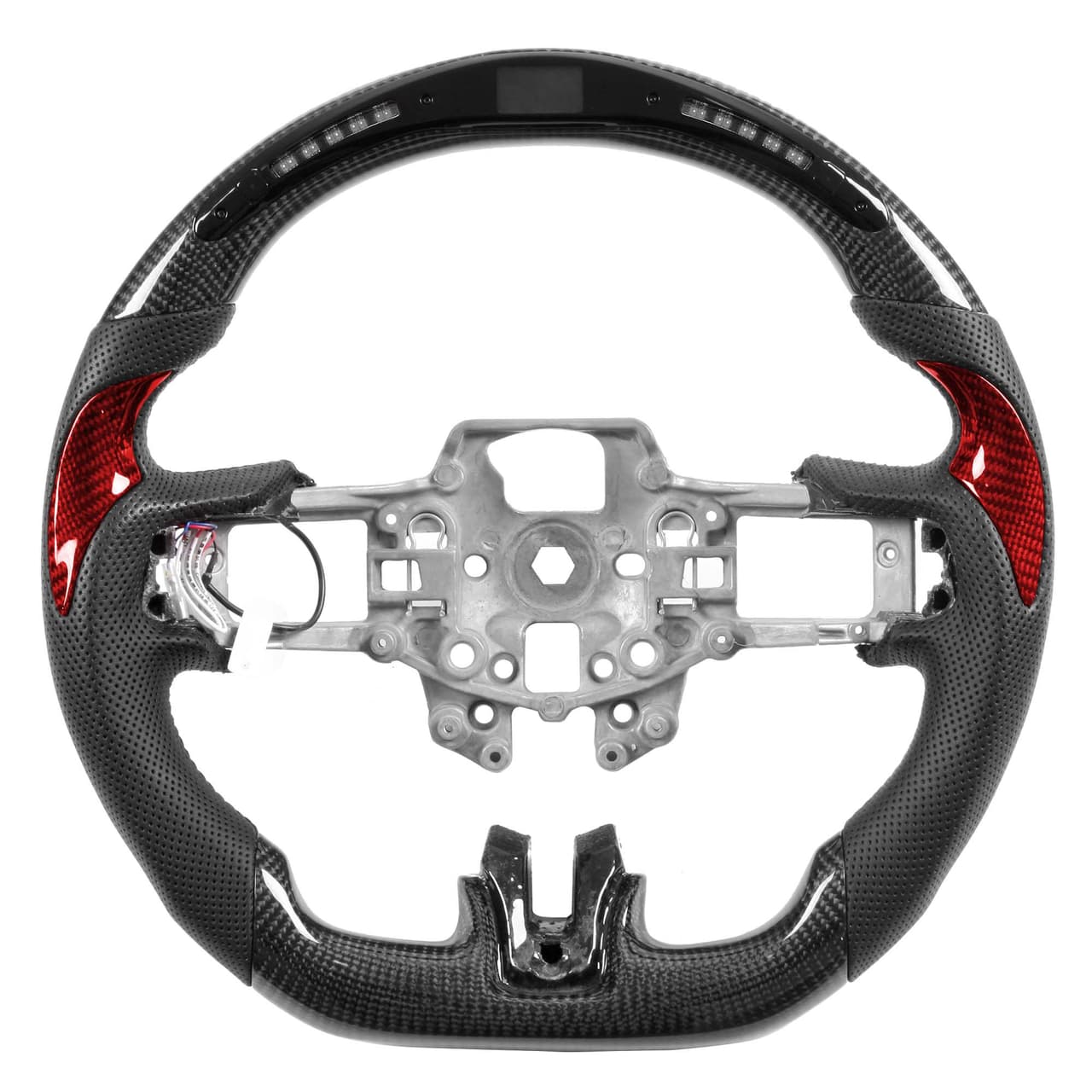 Vicrez Carbon Fiber Steering Wheel +LED Dash Display vz101787 | Ford Mustang 201