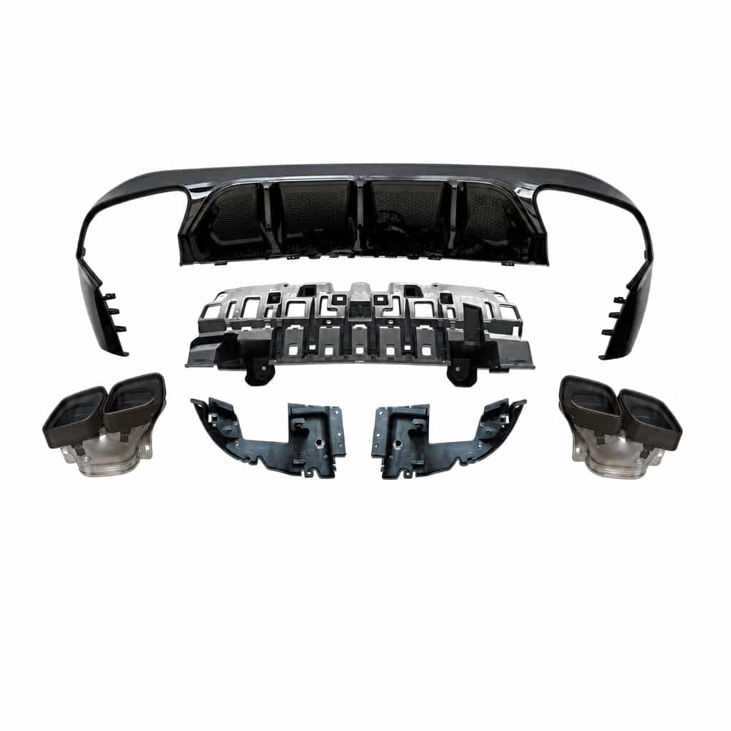 Vicrez Coupe Rear Diffuser With Black Tips vz106242 | Mercedes-Benz E Class E63 2017-2023