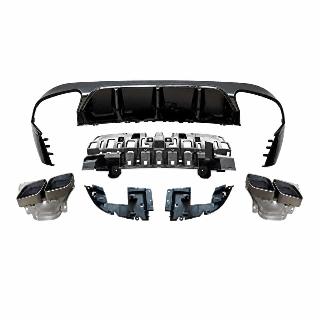 Vicrez Coupe Rear Diffuser With Sliver Tips vz106241 | Mercedes-Benz E Class E63 2017-2023