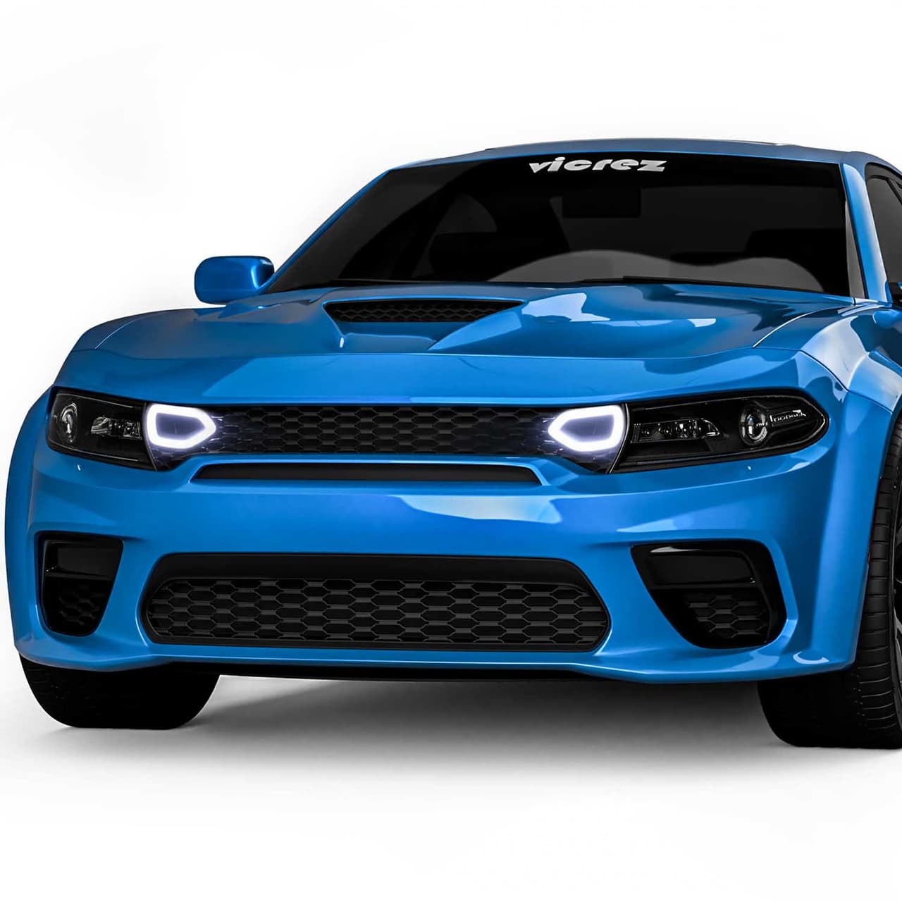 Vicrez Front Grille w/ LED Snorkel Lights vz102229 | Dodge Charger Widebody 2020-2023