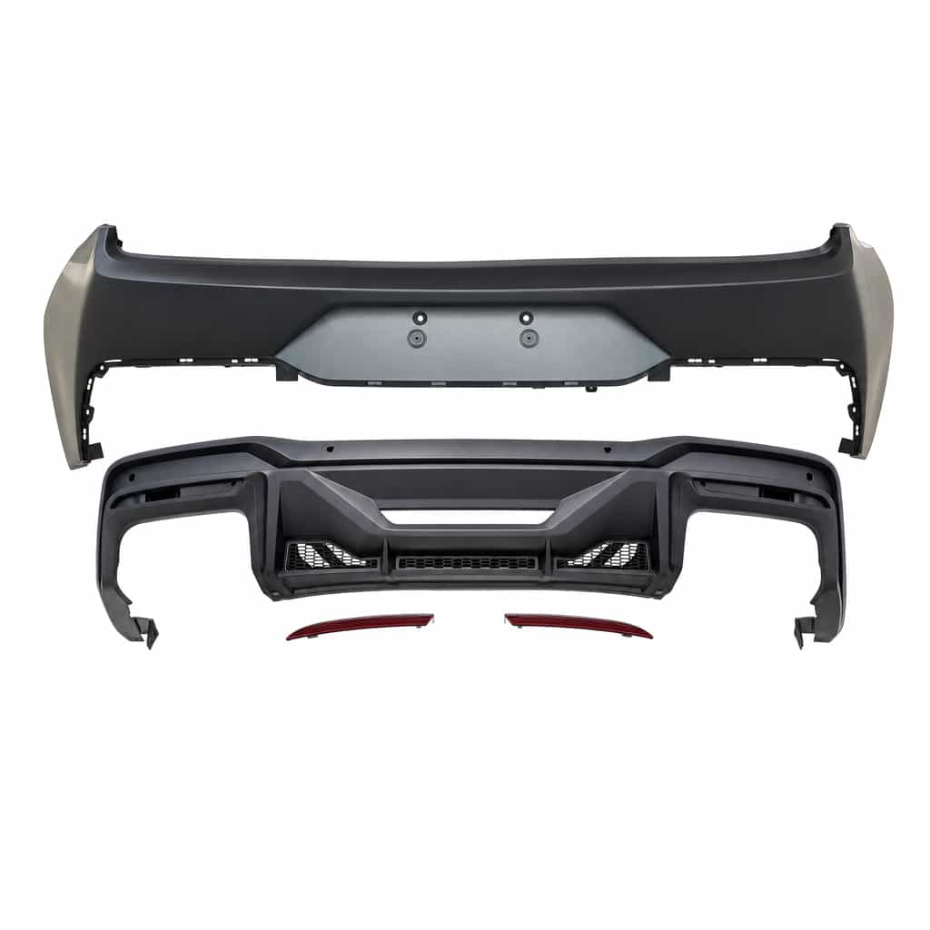 Vicrez Replacement Dark Horse Rear Bumper with Diffuser vz112346 | Ford Mustang 2015-2022