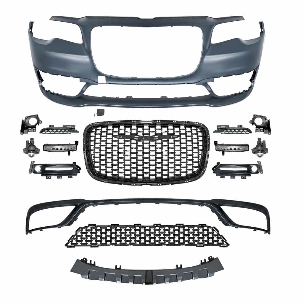 Vicrez Replacement Front Bumper with Fog Lamp and DRL without Sensor Hole vz112249 | Chrysler 300S 2012-2015