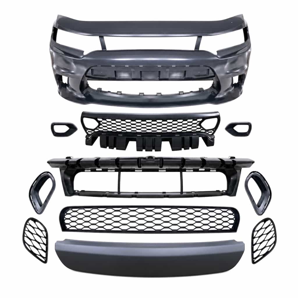 Vicrez Replacement SRT Front Bumper with Fog Lamp Hole vz112206 | Dodge Charger 2015-2023