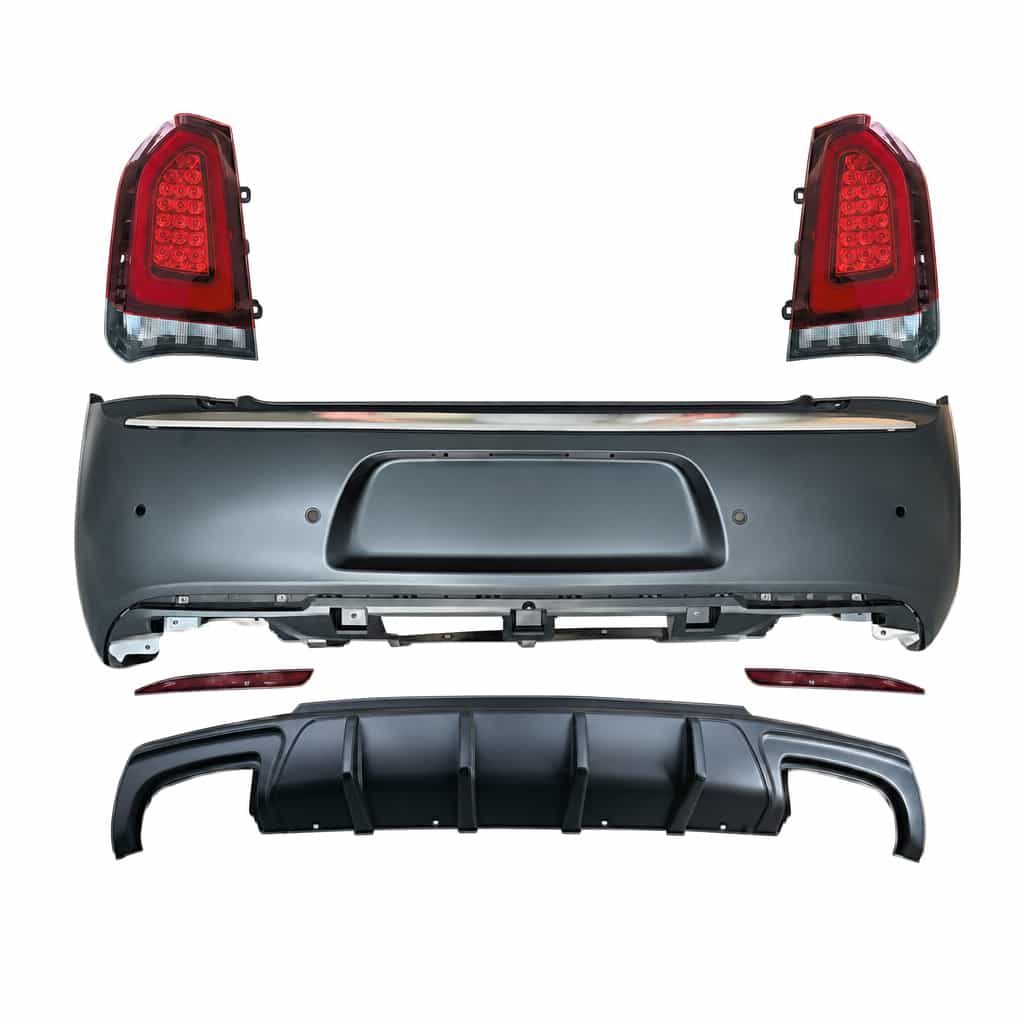 Vicrez Replacement SRT Rear Bumper Kit and Tail Lamp vz112463 | Chrysler 300C 2012-2015