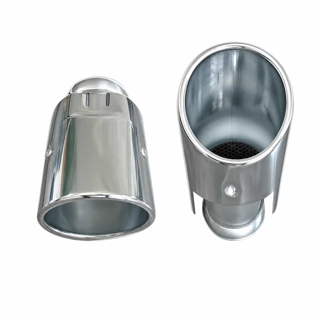 Vicrez Replacement SRT Round Tips Silver vz112464 | Chrysler 300C 2016-2024