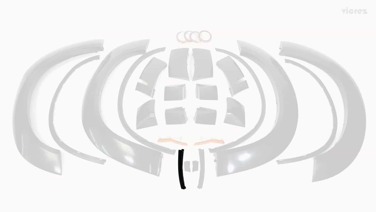 Vicrez RP3B - Rear Passenger Side R3 Mounting Brackets vz102412R (PART OUT) | Dodge Challenger 392/RT/SXT 2015-2023