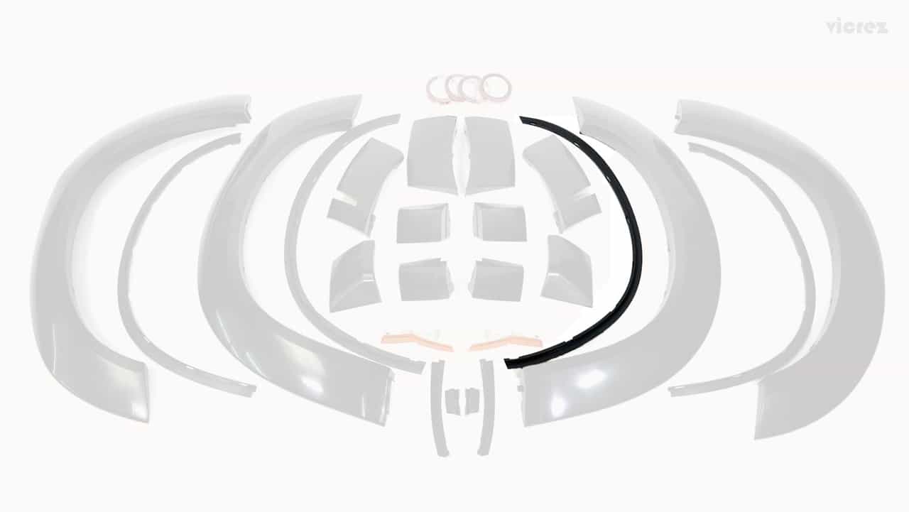 Vicrez RP2B - Rear Passenger Side R2 Mounting Brackets vz102413R (PART OUT) | Dodge Challenger Hellcat SRT 2015-2023