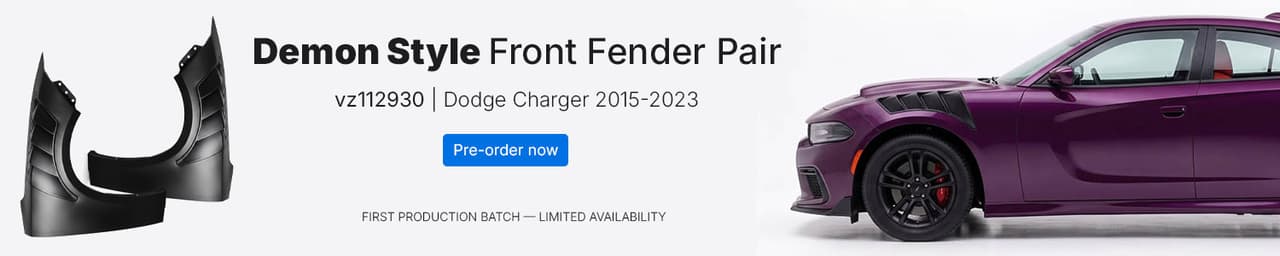 Vicrez Demon Style Front Fender Replacement | Dodge Charger 2015-2023